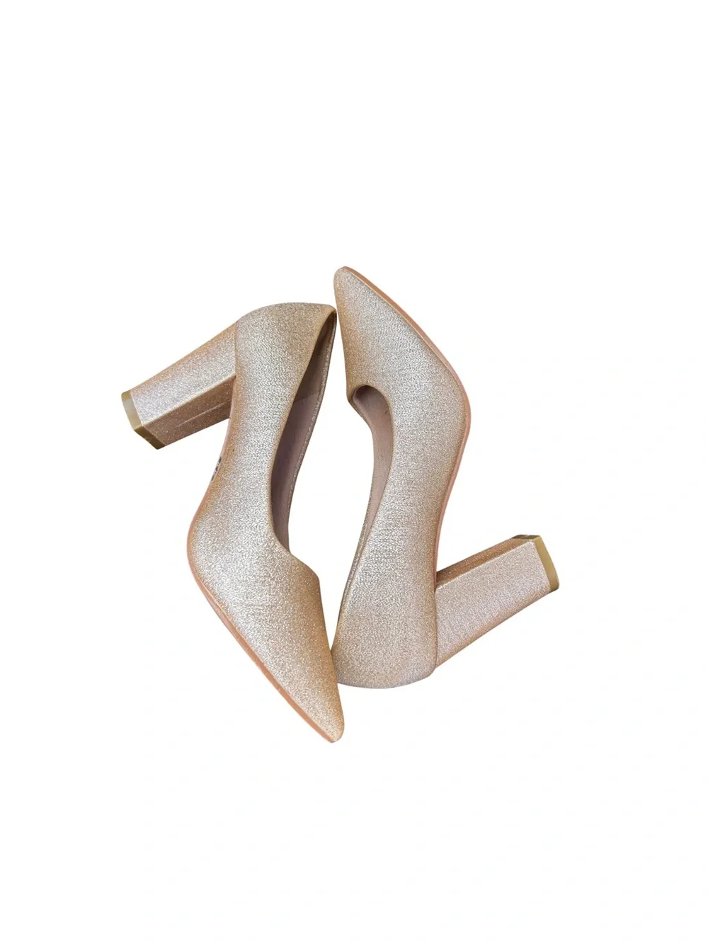 Forever  Gold Pointed-Toe Women’s Heels
